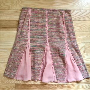 BCBG Pink Tweed Skirt